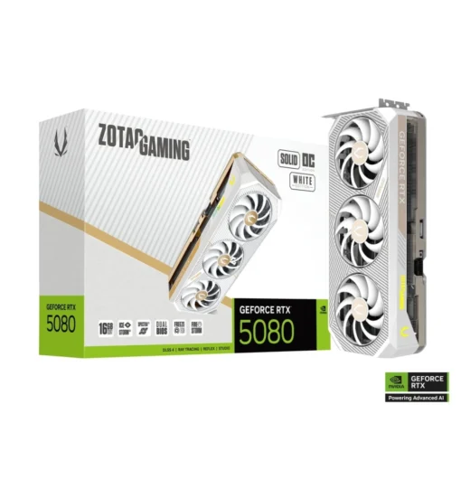 Zotac Gaming RTX 5080 Solid OC White 16GB GDDR7 Graphics Card