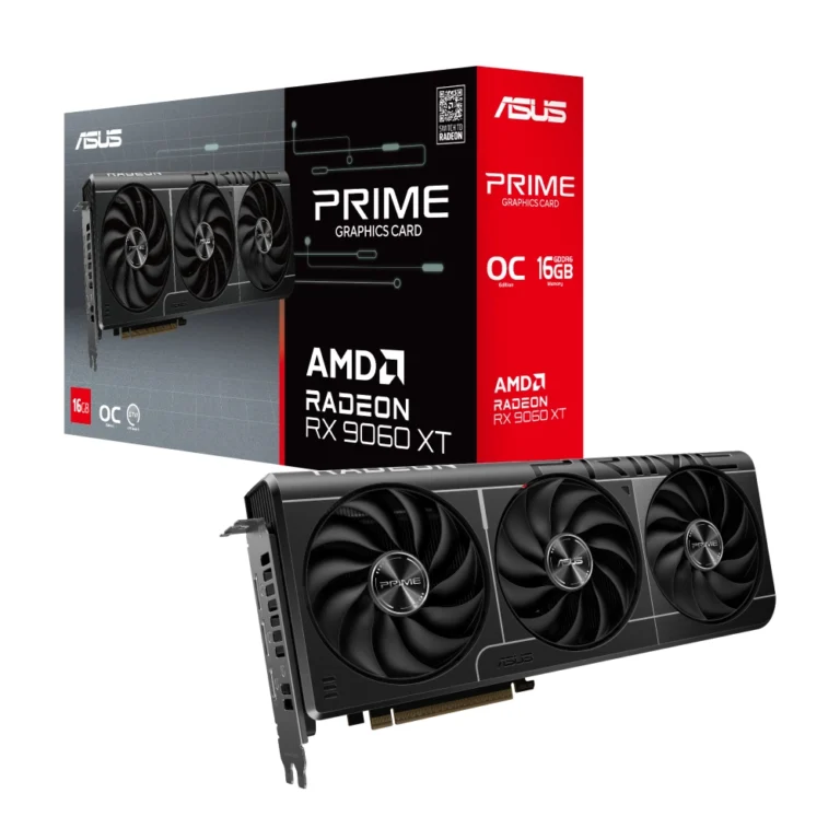 ASUS Prime RX 9060 XT OC Edition 16GB GDDR6 Graphics Card