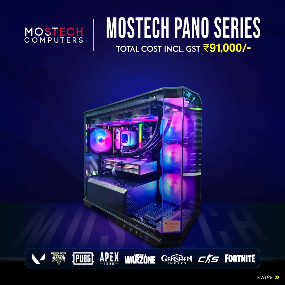 Mostech Pano Series - AMD RYZEN 5 7600, RTX 4060 TRIPLE FAN OC EDITION