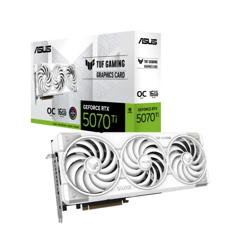 ASUS TUF Gaming RTX 5070 Ti OC 16GB GDDR7 White Graphics Card