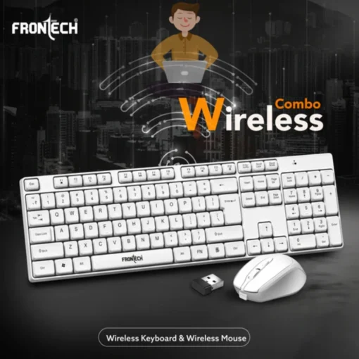 Frontech 2.4Ghz Rechargeable Wireless Keyboard and Mouse,104 Keys,1600 DPI - Image 4
