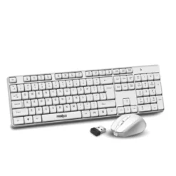 Frontech 2.4Ghz Rechargeable Wireless Keyboard and Mouse,104 Keys,1600 DPI