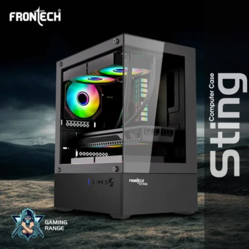 Frontech Sting Premium RGB Gaming Cabinet with Tempered Glass | High Airflow | Compact & Stylish Design - Image 2