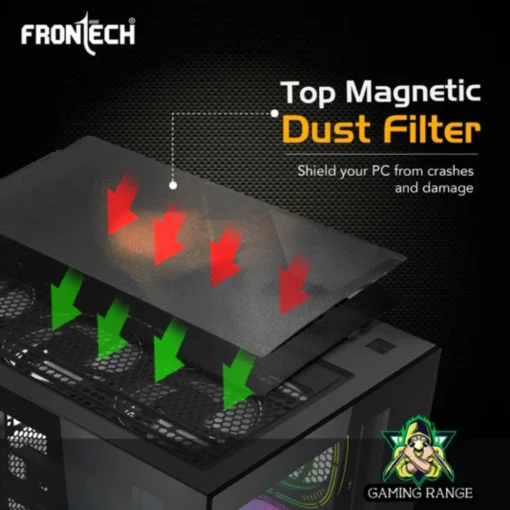 Frontech Arcadia Gaming PC Cabinet | 4 ARGB Fans, Glass Panel, USB 3.0, 2.0 - Image 2
