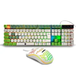Nova Knight Wired Gaming Set: Rainbow LED, 104 Keys, 1600 DPI Combo