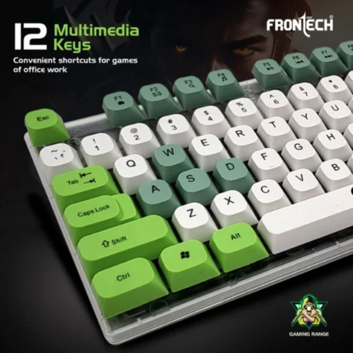 Frontech Nova Knight Wired Gaming Set: Rainbow LED, 104 Keys, 1600 DPI Combo - Image 2