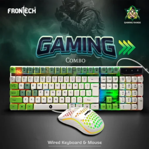 Frontech Nova Knight Wired Gaming Set: Rainbow LED, 104 Keys, 1600 DPI Combo - Image 5