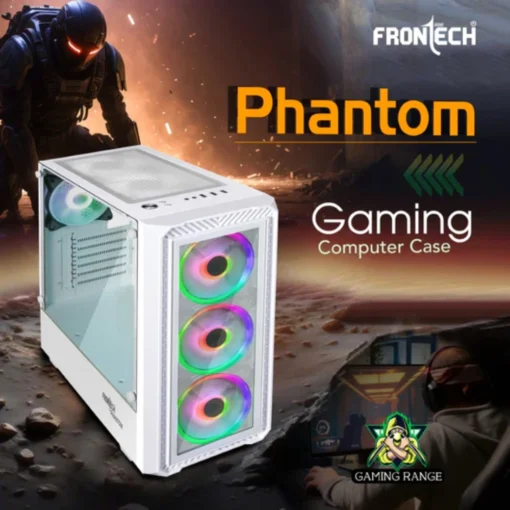 Frontech Phantom Gaming PC Case | 3 X 120mm RGB Fans, Acrylic Panel, USB 3.0 - Image 4