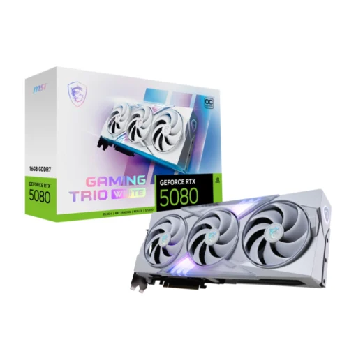 MSI RTX 5080 Gaming Trio OC 16GB GDDR7 White Graphics Card