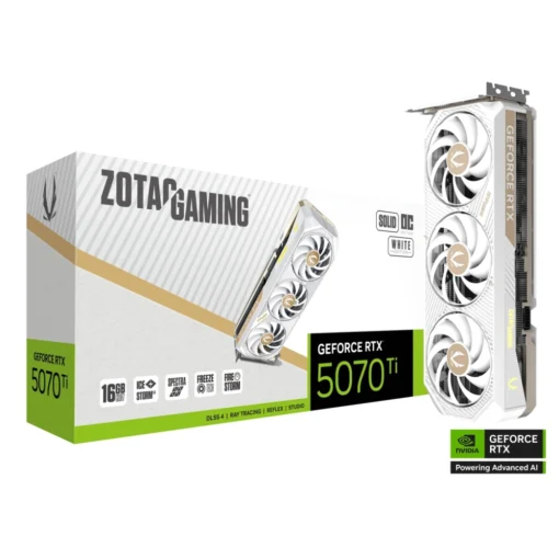 Zotac RTX 5070 Ti Solid Core OC White Edition 16GB Graphics Card