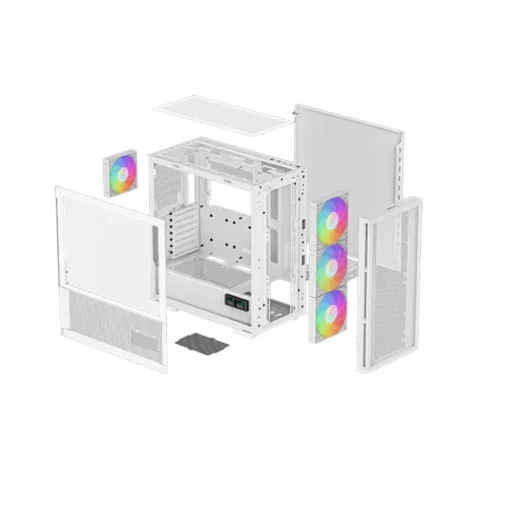 Deepcool CH560 Digital WH Mesh ARGB (E-ATX) Mid Tower Cabinet (White) - Image 3