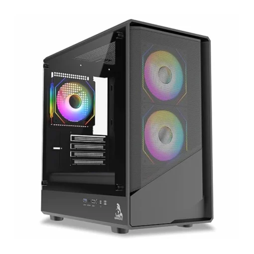 TAG Gamerz Starlight ARGB MATX Mid Tower Cabinet (Black)